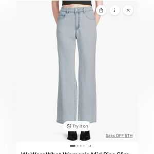 WeWoreWhat Denim Straight Leg Super Light NWT